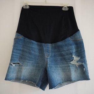 Over Belly Midi Maternity Jean Shorts - Size 10